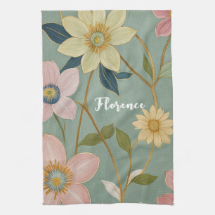 Spring's Gentle Awakening Personalised Tea Towel