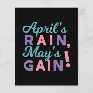 Spring's Promise - 'April's Rain, May's Gain!' Flyer