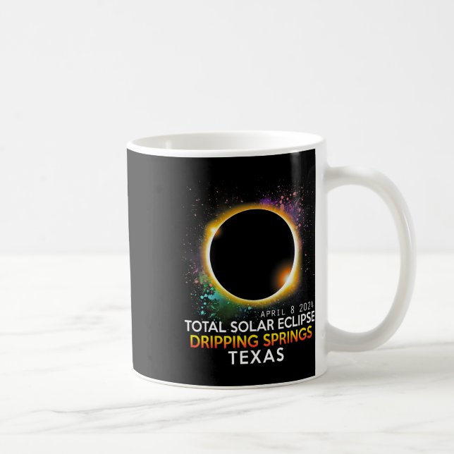 Springs Texas Totality Total Solar Eclipse 2024  Coffee Mug (Right)