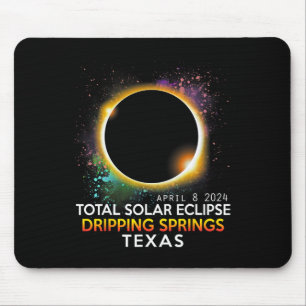 Springs Texas Totality Total Solar Eclipse 2024 Mouse Pad