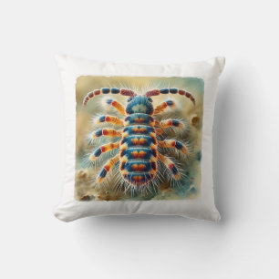 Springtail Insect 270824IREF213 - Watercolor Cushion