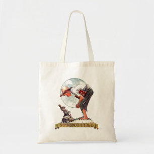 Springtime, 1935 boy with bunny tote bag