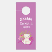 Springtime Baby is Sleeping Door Hanger