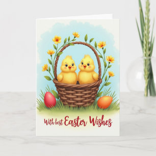 Springtime Birds Basket Card