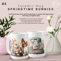'Springtime Bunnies' Ceramic Mug