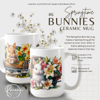 'Springtime Bunnies' Ceramic Mug