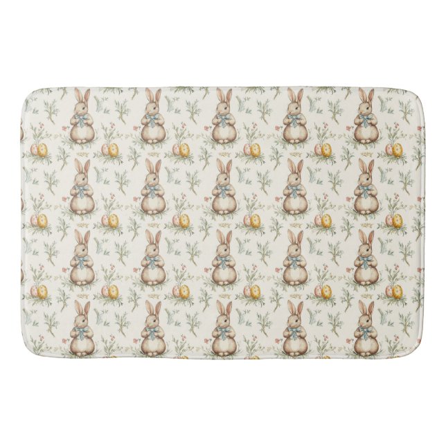 Springtime Bunny Bliss Bath Mat (Front)