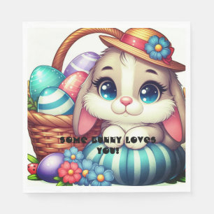 Springtime Bunny Bliss Napkin