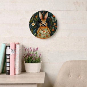 Springtime Bunny  Clock 