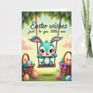 Springtime Bunny Wishes Card