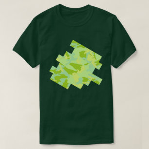 SpringTime Camo Pattern Digital Sketch T-Shirt