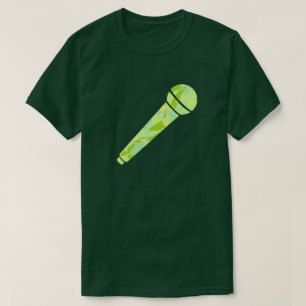 SpringTime Camo Pattern Microphone T-Shirt