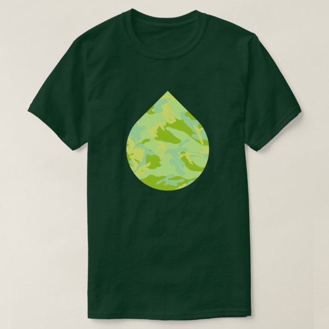 SpringTime Camo Pattern Teardrop T-Shirt (Design Front)