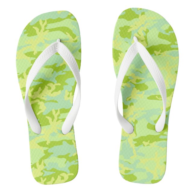 SpringTime Camo Pattern Thongs (Footbed)