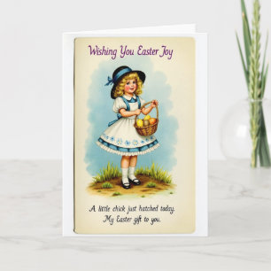 Springtime Cheer Girl Basket Card