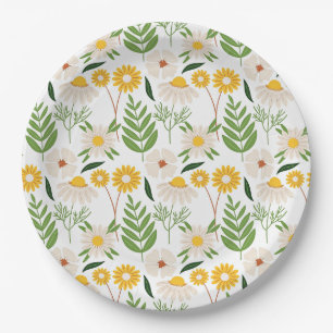 Springtime Daisies Paper Plate