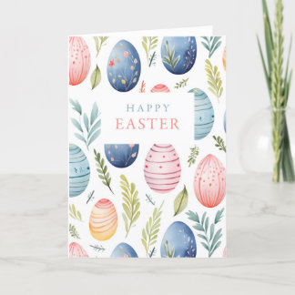 Springtime Elegance Easter Egg Greeting Card