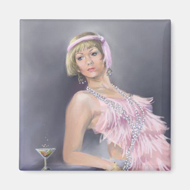 Springtime Flapper Magnet (Front)