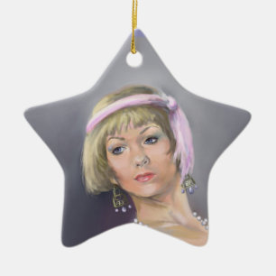 Springtime Flapper Star Ornament