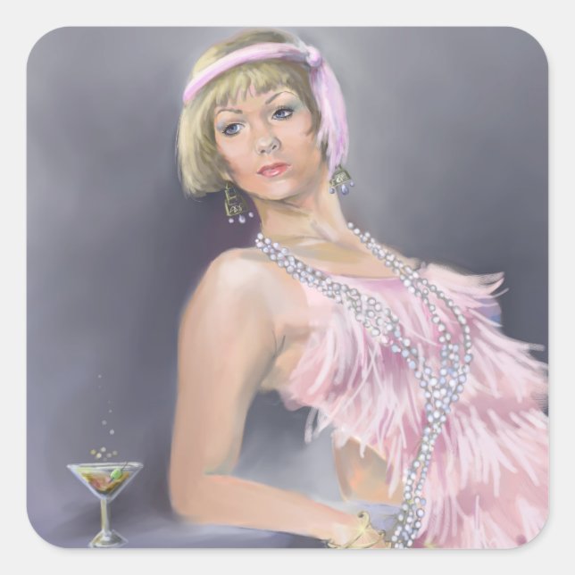 Springtime Flapper Sticker (Front)
