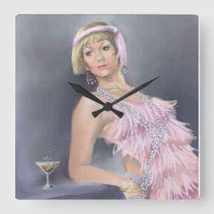 Springtime Flapper Wall Clock