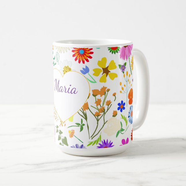 Springtime floral harmony coffee mug (Front Right)