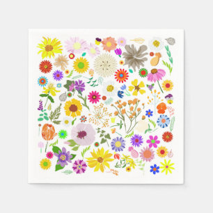Springtime floral harmony napkin