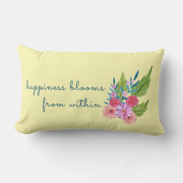 Springtime Floral Lumbar Cushion (Front)