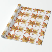 Springtime Flower "Day Lily" Printed Wrapping