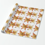 Springtime Flower "Day Lily" Printed Wrapping Wrapping Paper<br><div class="desc">Beautiful spring and summer linen wrapping paper reflecting the "Day Lily" flower.</div>