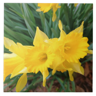 Springtime Flowers Ceramic Tile