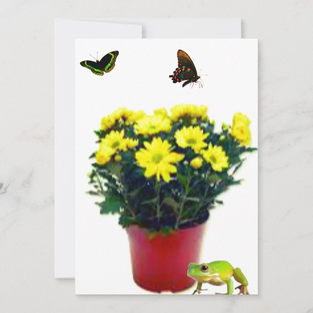 Springtime Friends Note Card (Front)
