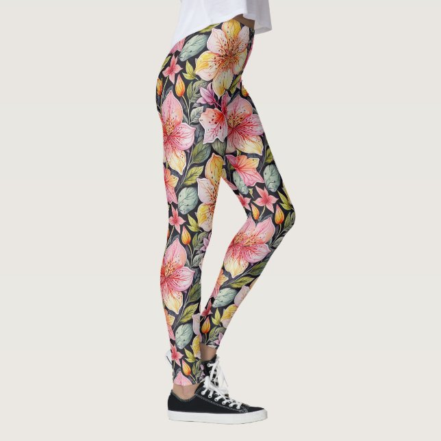 Springtime garden - Foral pattern 1 - Leggings (Right)