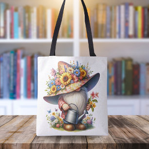 Springtime Garden Gnome Tote