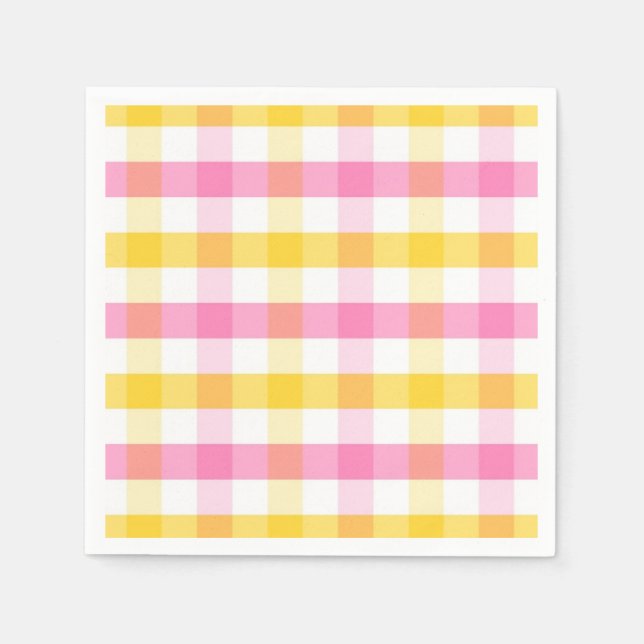 Springtime Gingham  Napkin (Front)