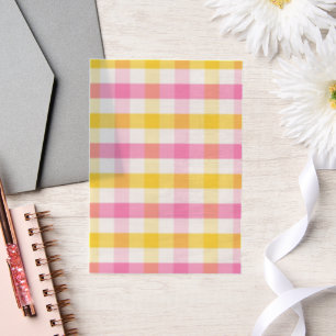 Springtime Gingham  Vellum Invitations