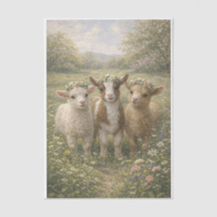 Springtime Goats Tissue Paper
