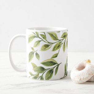 Springtime green leaves classic  coffee mug
