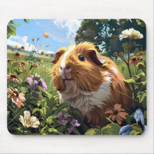 Springtime Guinea Pig Mouse Pad