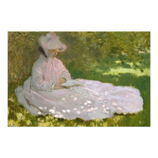 Springtime, Impressionist Portrait, Claude Monet Photo Print (Front)