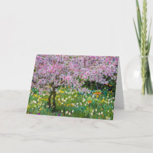 Springtime in Claude Monet's garden Card