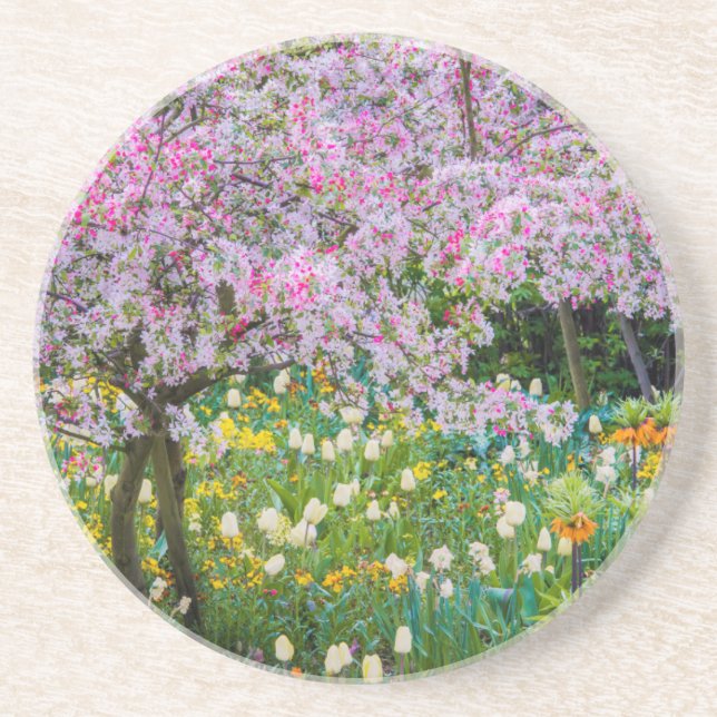 Springtime in Claude Monet's garden Coaster (Front)