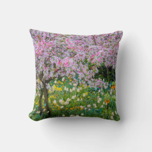 Springtime in Claude Monet's garden Cushion