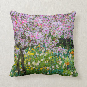 Springtime in Claude Monet's garden Cushion