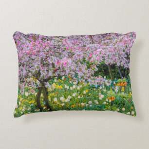 Springtime in Claude Monet's garden Decorative Cushion