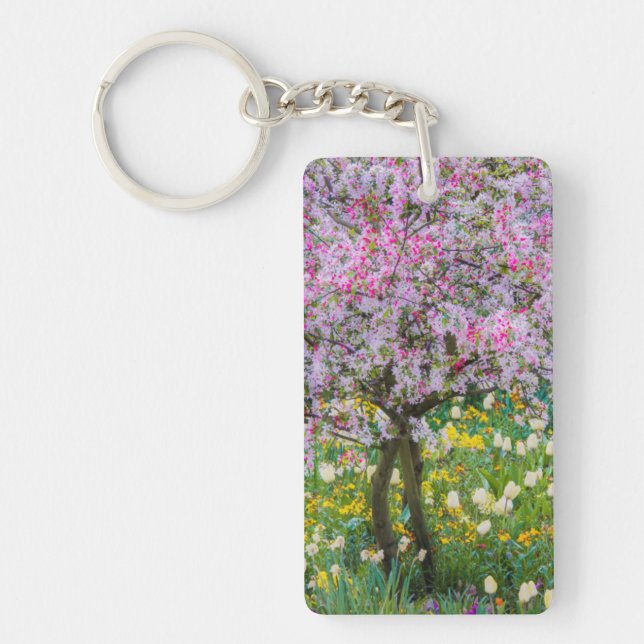 Springtime in Claude Monet's garden Key Ring (Front)
