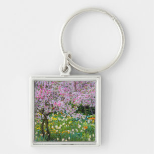 Springtime in Claude Monet's garden Key Ring