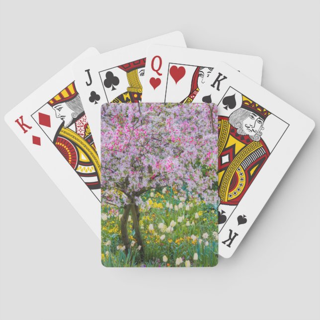 Springtime in Claude Monet's garden Playing Cards (Back)
