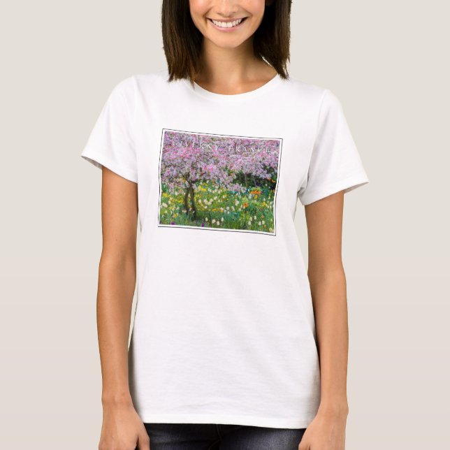 Springtime in Claude Monet's Garden T-Shirt (Front)
