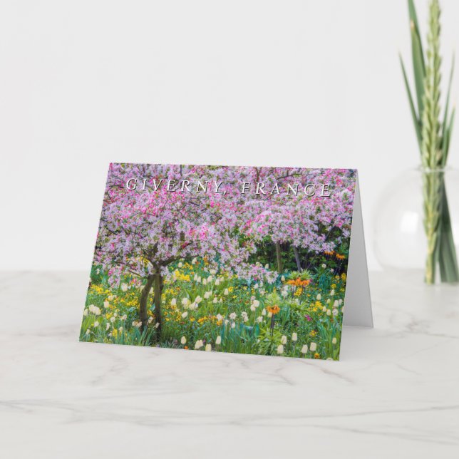 Springtime in Claude Monet's Garden Thank You Card (Front)